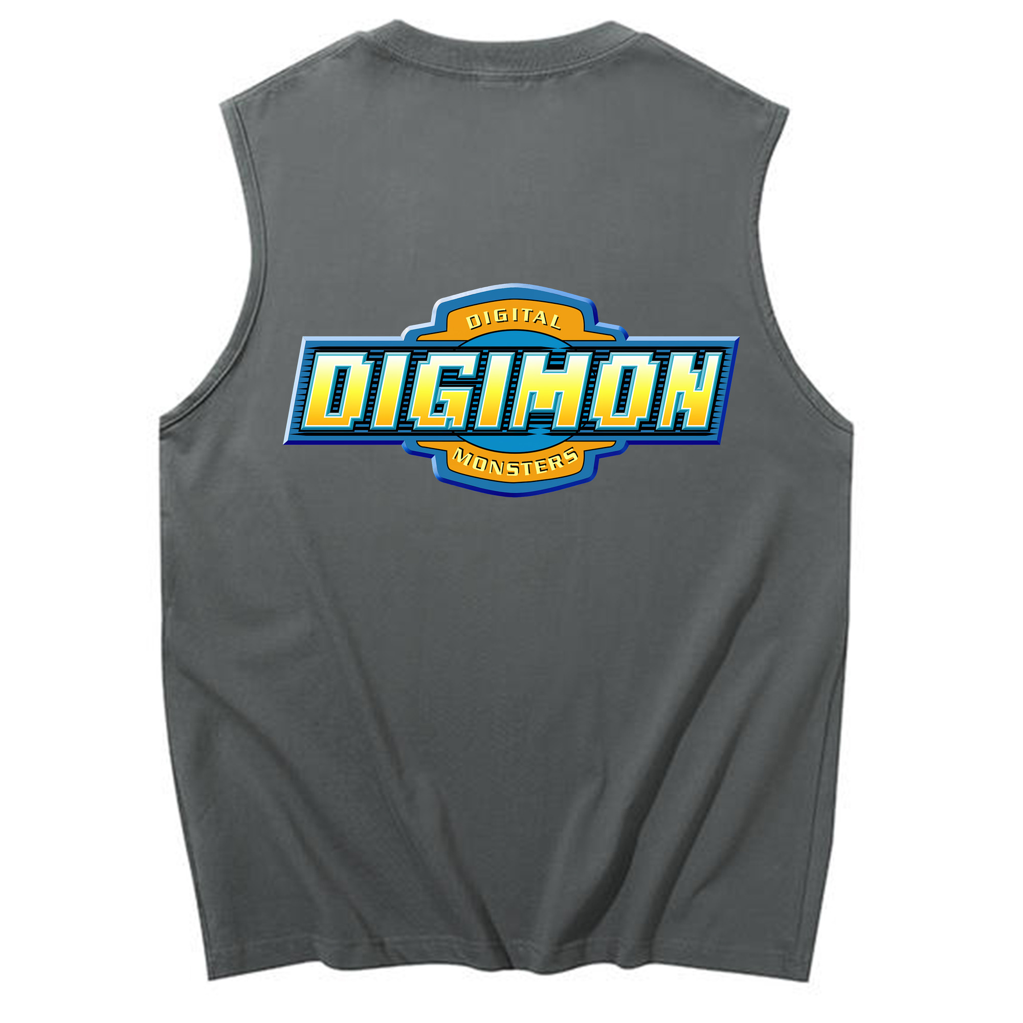 （画像用） Digimon デジタルモンスター/デジモン コットン100％タンクトップ（背面プリント）